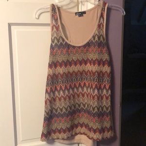 Multi-colored gold tank top